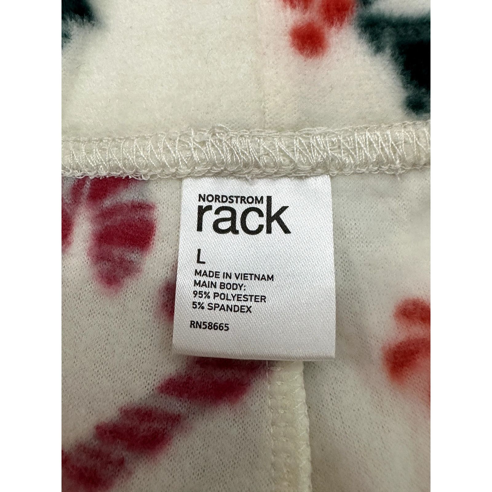 Nordstrom Nordstrom Rack Pajama Pants Soft Fleece Candy Cane Cream W L Size 34" / US 12 / IT 48 - 7 Thumbnail