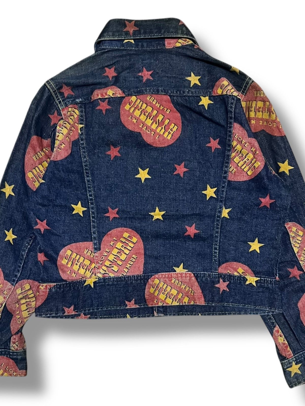 Hysteric Glamour Hysteric Glamour All-Over Print Denim Jacket Size US XXS / EU 40 - 3 Thumbnail