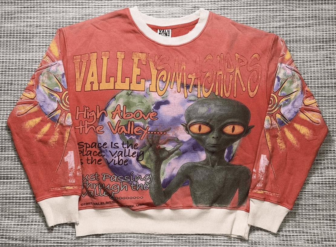 Vale Vale Forever Red Alien Crewneck Size US XL / EU 56 / 4 - 1 Thumbnail