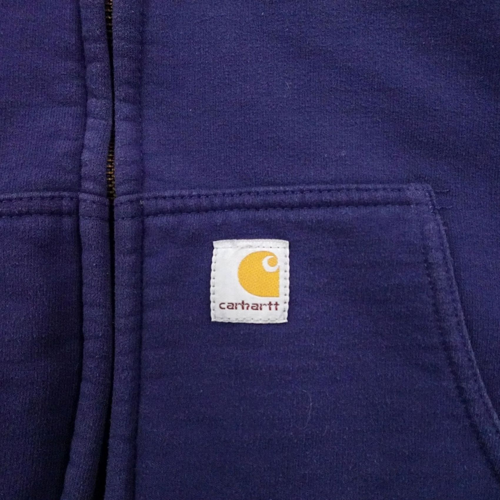 Carhartt VINTAGE Carhartt Hoodie Mens Large Blue Thermal Lined Zip Sweatshirt Jacket Y2K Size US L / EU 52-54 / 3 - 4 Thumbnail