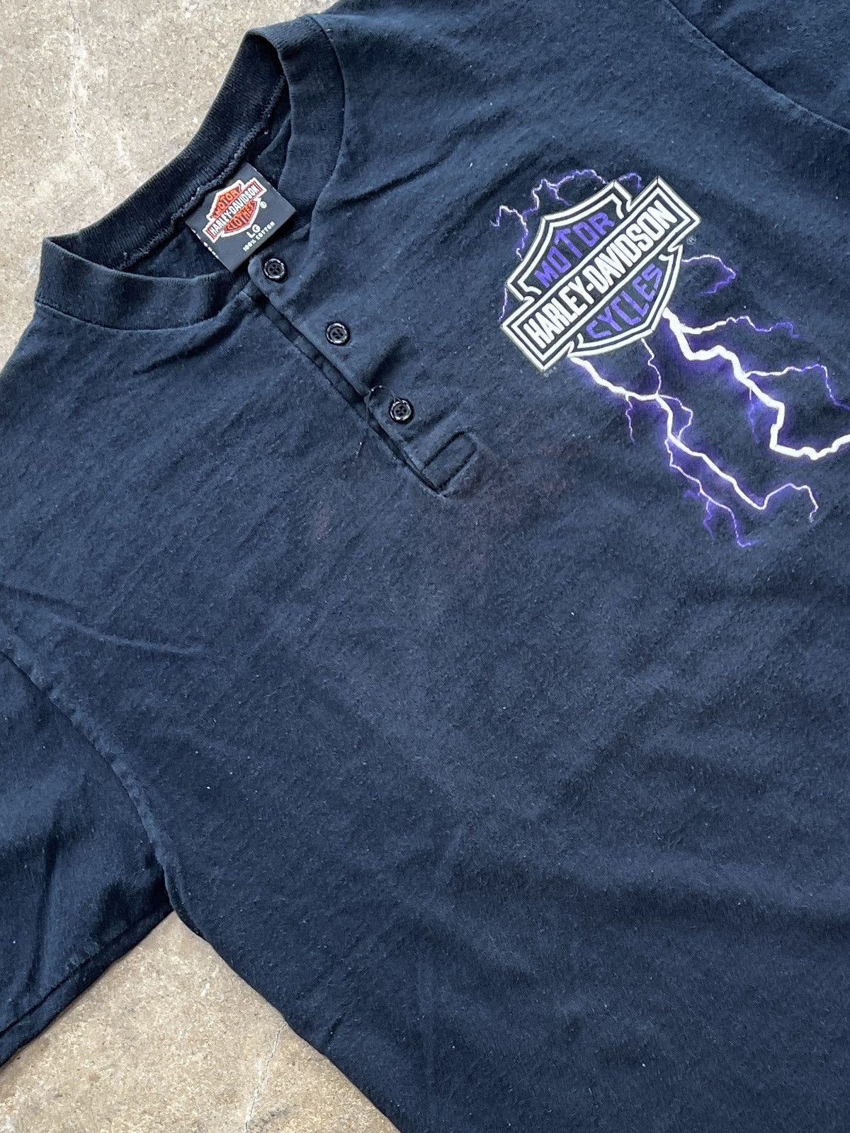 Harley Davidson Vintage 1990 Harley Davidson Lightning Lauderdale Tee Large Size US L / EU 52-54 / 3 - 1 Thumbnail