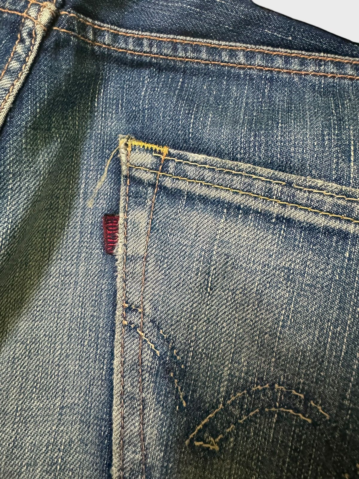 Edwin Vintage Distressed Edwin Muddy Dirty Blue Wash Jeans Size US 31 - 15 Thumbnail