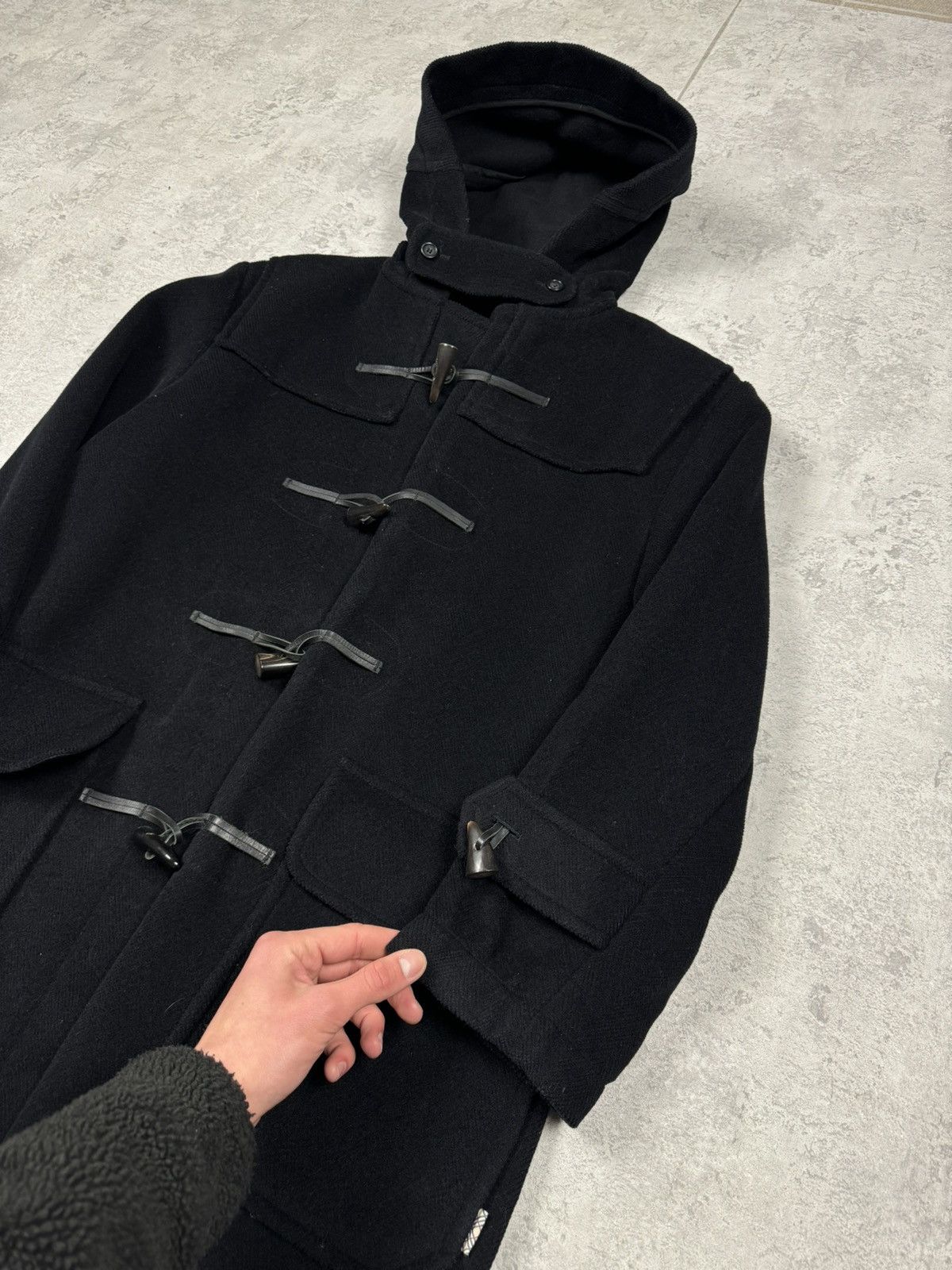 Burberry Burberry London Wool Duffle Coat Black Toggle Hooded Jacket Size US L / EU 52-54 / 3 - 5 Thumbnail