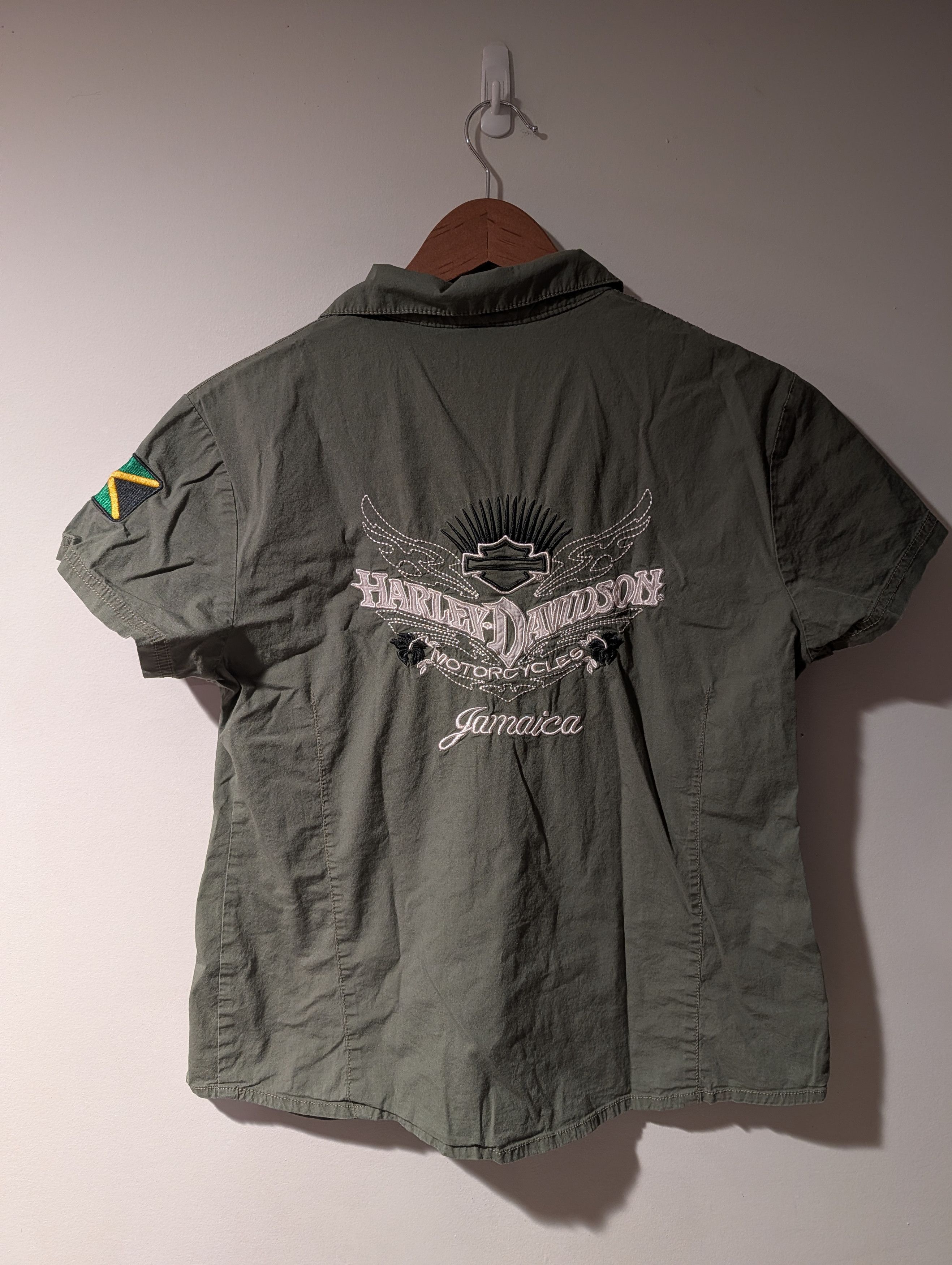 Harley Davidson Harley Davidson Jamaica Shirt Womens M Embroidered Button Up Size M / US 6-8 / IT 42-44 - 1 Thumbnail