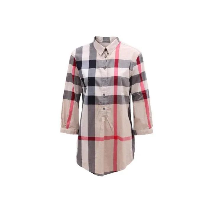 Burberry Burberry Plaid Loose Button Long Sleeve Shirt 0079 Size L / US 10 / IT 46 - 1 Thumbnail
