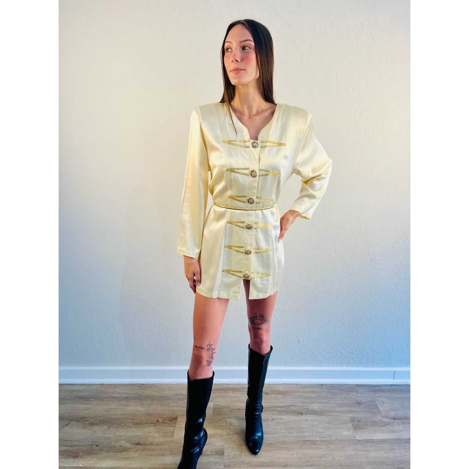Other Dolce Satin Mini Dress Size XL / US 12-14 / IT 48-50 - 3 Thumbnail