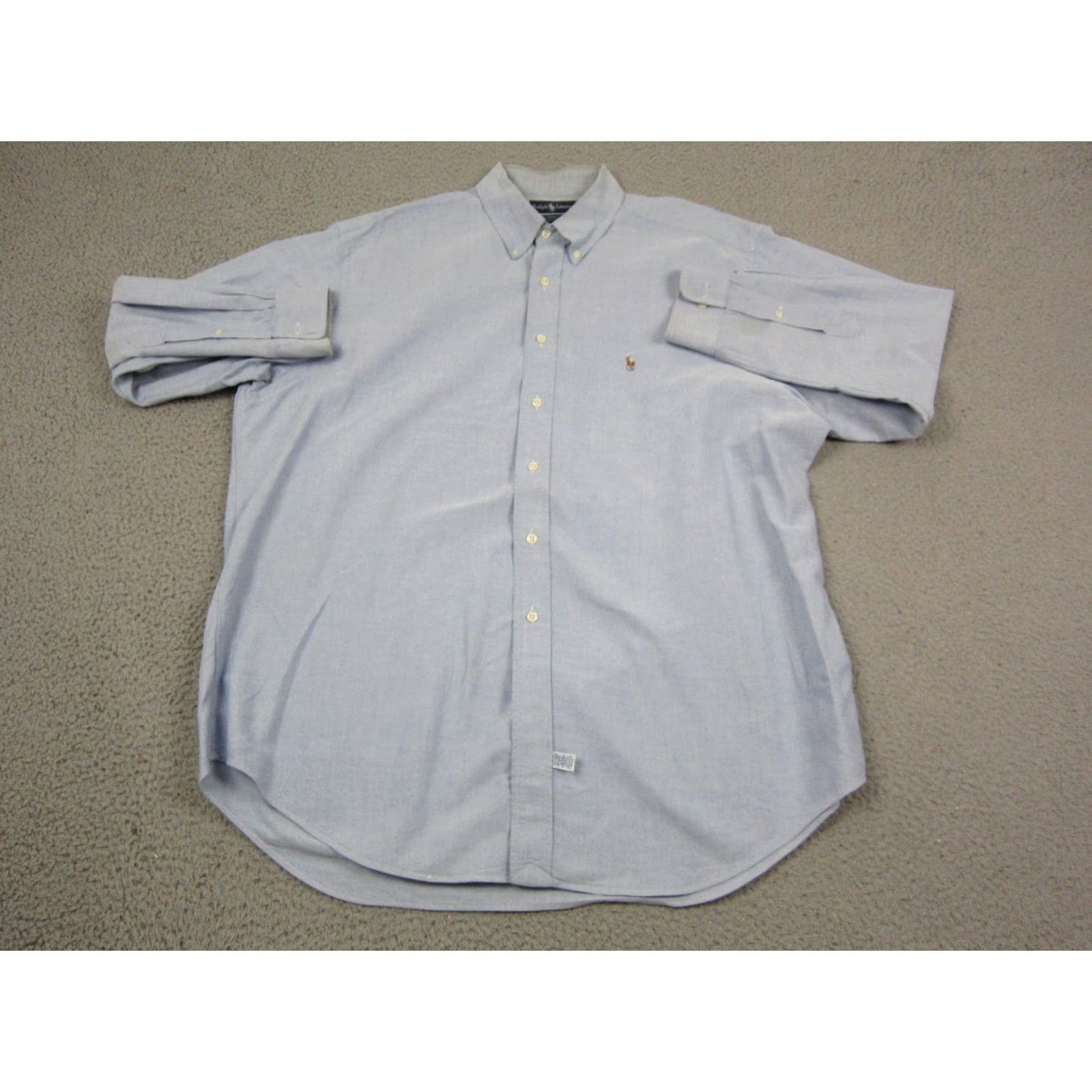 Polo Ralph Lauren Polo Ralph Lauren Shirt XL Blue Mens Button-Up 17 Regular Long Sleeve Vintage? No - Adjusted for clarity; but must not add new info. Size US XL / EU 56 / 4 - 2 Thumbnail
