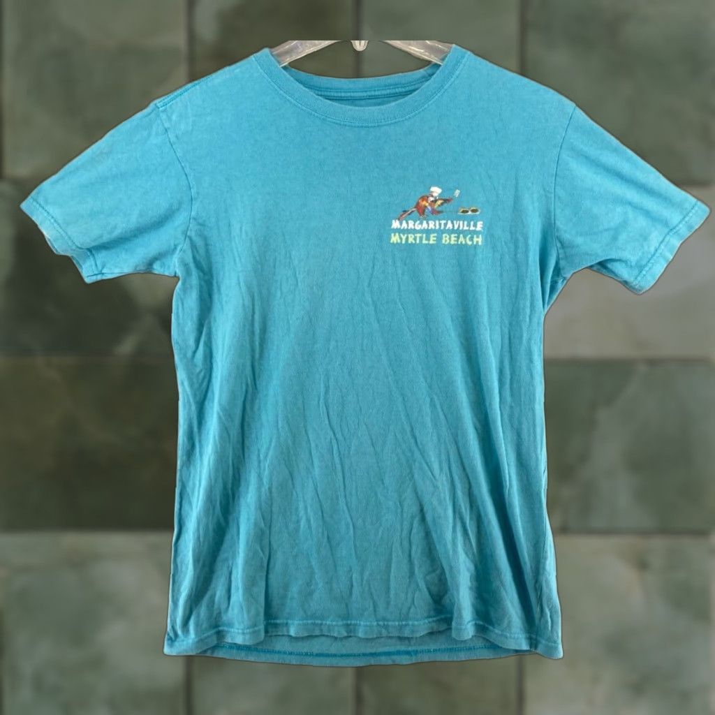 Vintage Margaritaville Mens TShirt Small Blue Myrtle Beach The Chill Grill Shirt Adult Small Blue Margaritaville Beach 80s? Size US S / EU 44-46 / 1 - 1 Thumbnail