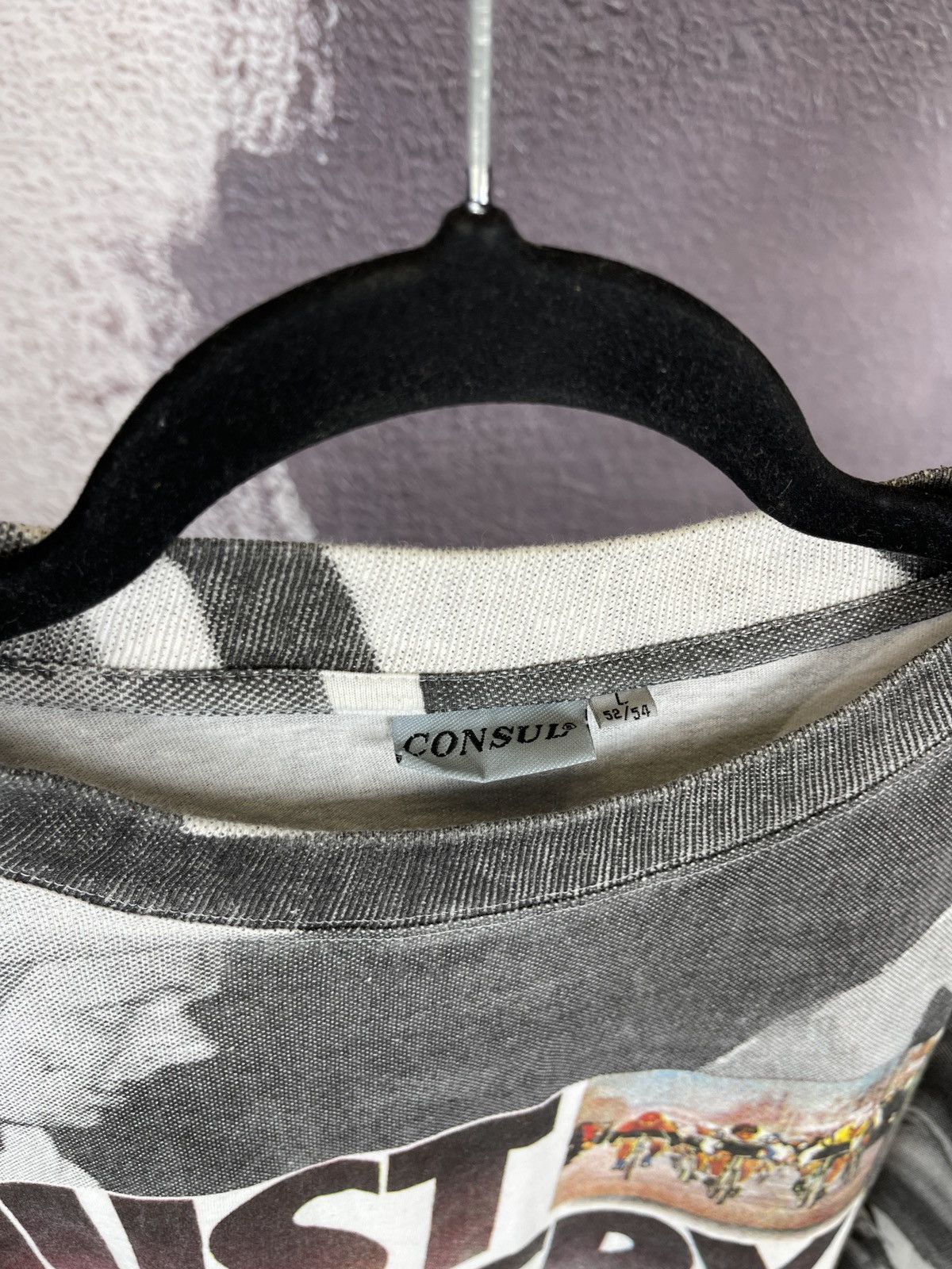 Vintage Vintage Allover print just try it cycle Consul oversized tee Size US L / EU 52-54 / 3 - 8 Thumbnail