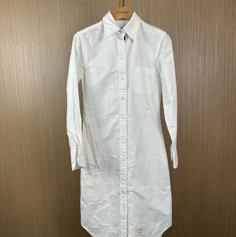Thom Browne Thom Browne White Cotton Shirt for Women 0089 Size M / US 6-8 / IT 42-44 - 1 Thumbnail
