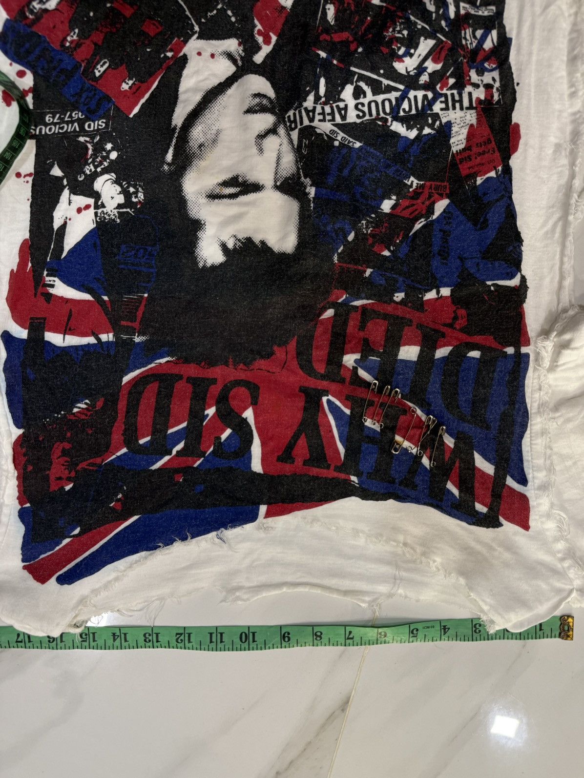 Band Tees Thrashed Sid Vicious Seditionaries Muslin Punk Japan Tee Size US S / EU 44-46 / 1 - 19 Thumbnail