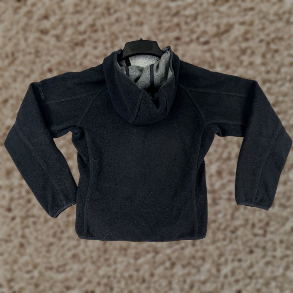 Vintage Columbia Jacket Women XL Black Fleece Hooded Full Zip Polyester Size XL / US 12-14 / IT 48-50 - 1 Thumbnail