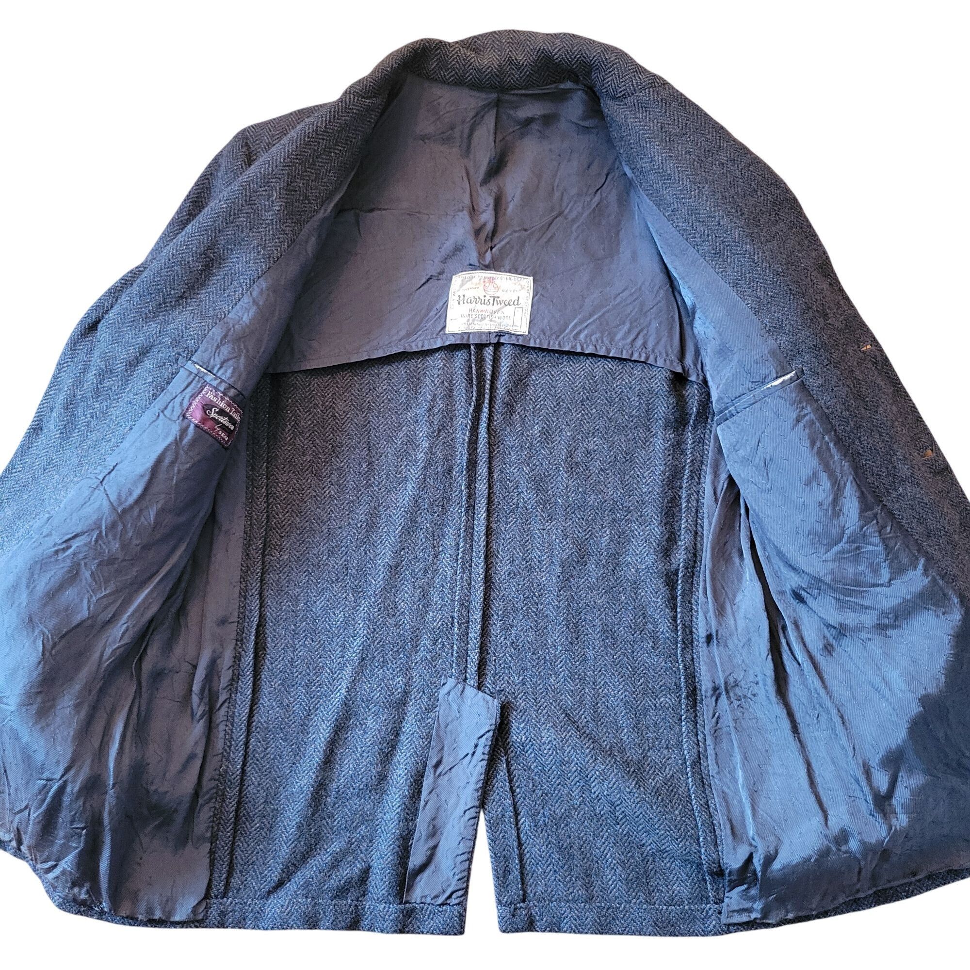 Harris Tweed Harris Tweed Handwoven Wool Blazer Jacket Sears Herringbone Size 44R - 4 Thumbnail