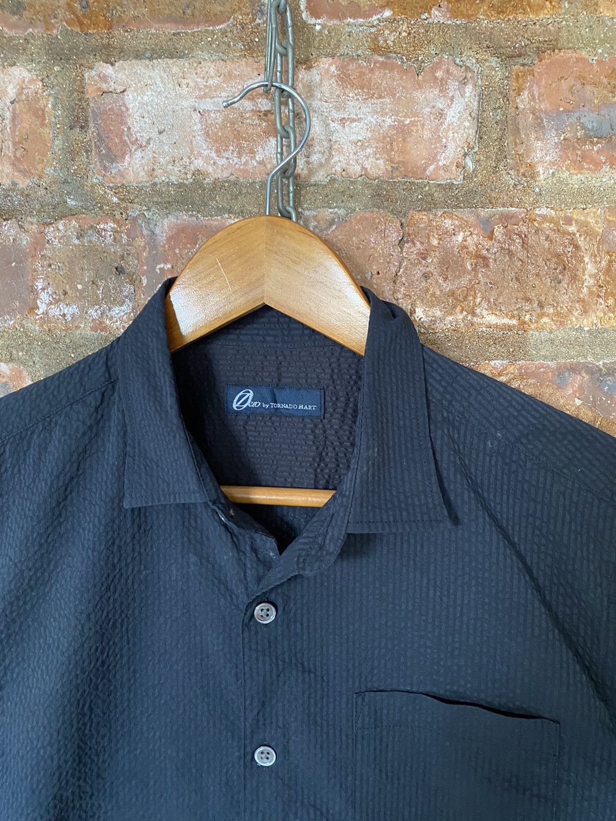 Tornado Mart Y2k Tornado Mart Black Wrinkle 3/4 sleeve polyester shirt Size US S / EU 44-46 / 1 - 5 Thumbnail
