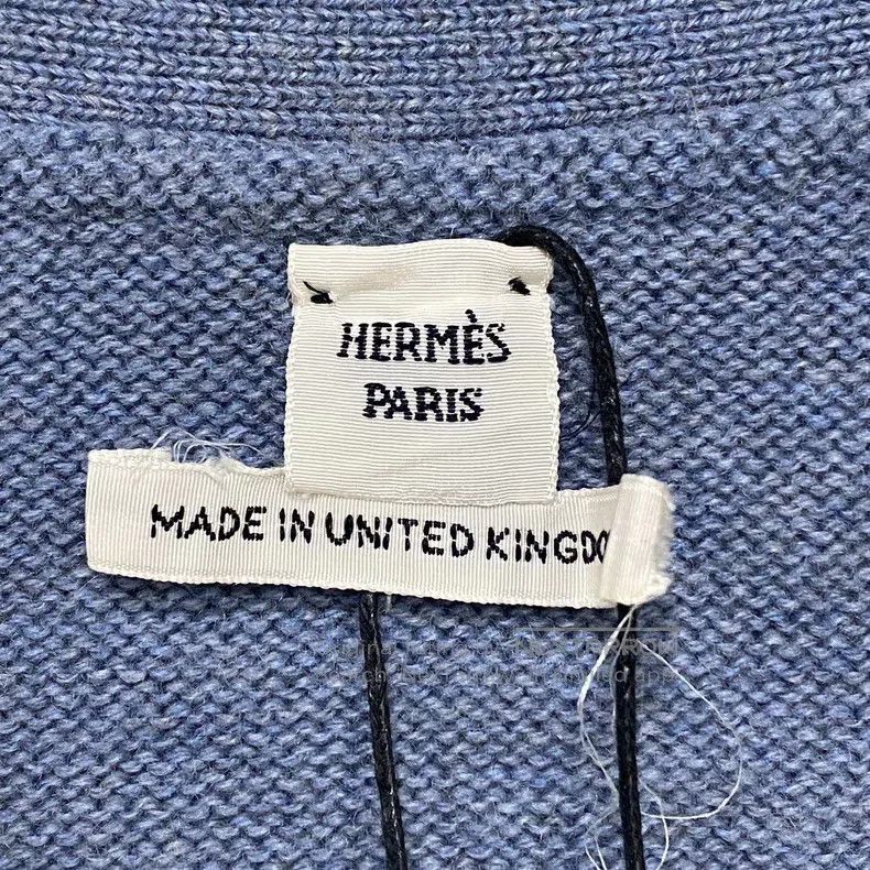 Hermes Hermes Light blue mid-length cashmere cardigan Size XS / US 0-2 / IT 36-38 - 5 Thumbnail