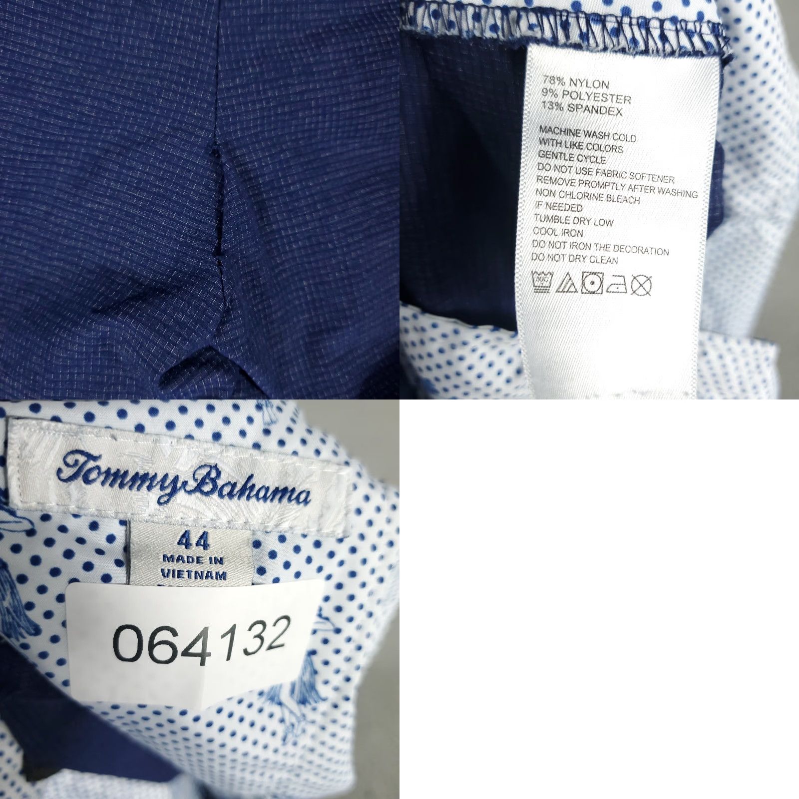 Tommy Bahama Tommy Bahama Shorts Mens Regular Size 44 Blue Nylon Stretch Flat Front Chino Casual Pants USA Prep Sports Mens Size US 44 / EU 60 - 8 Thumbnail