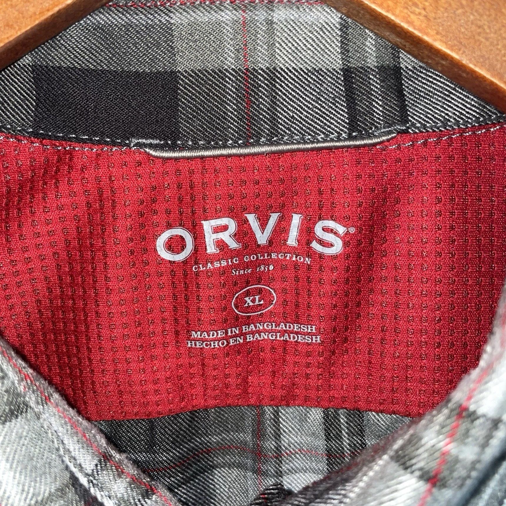 Orvis Orvis Shirt Plaid Gray Long Sleeve Button-Down Flannel XL Mens Size US XL / EU 56 / 4 - 4 Thumbnail