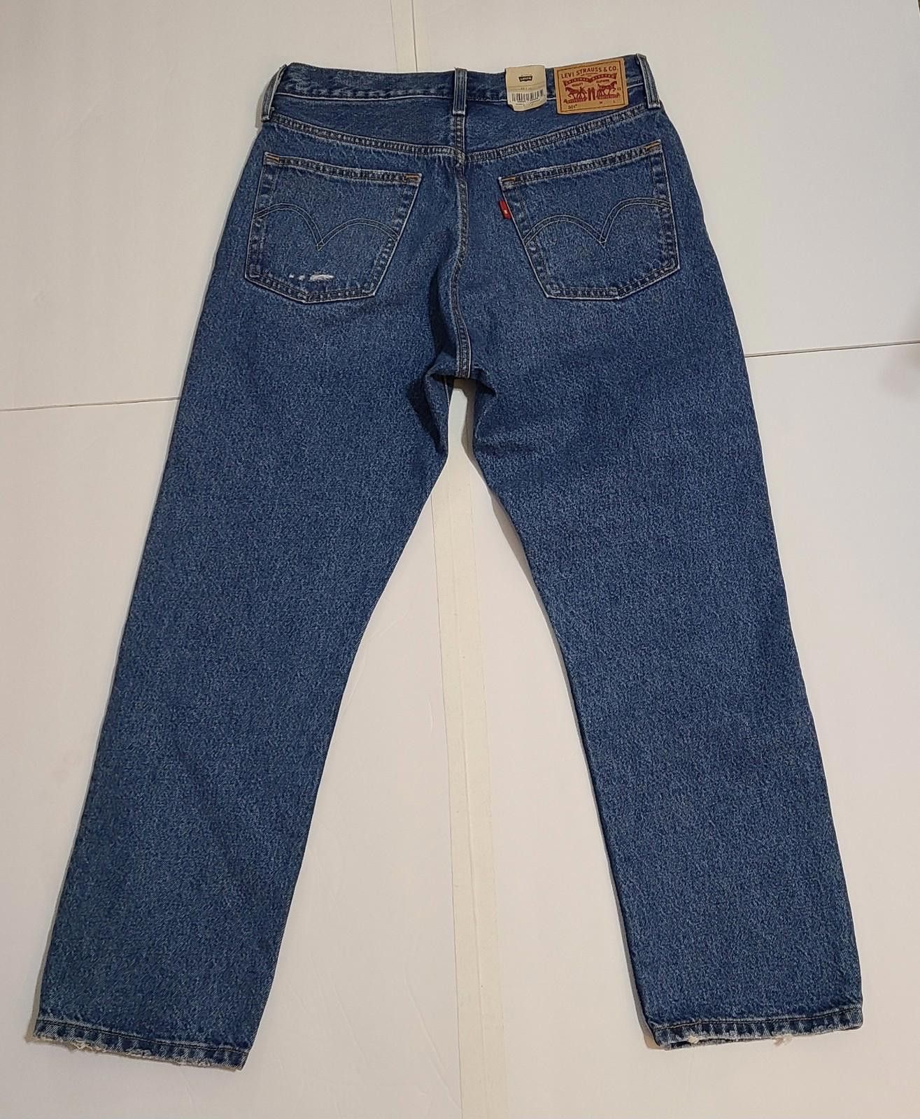 Levi's NWT 2022 Levis 501 Original Cropped Jeans Sz 28x26 Waterless Size US 28 / EU 44 - 3 Thumbnail