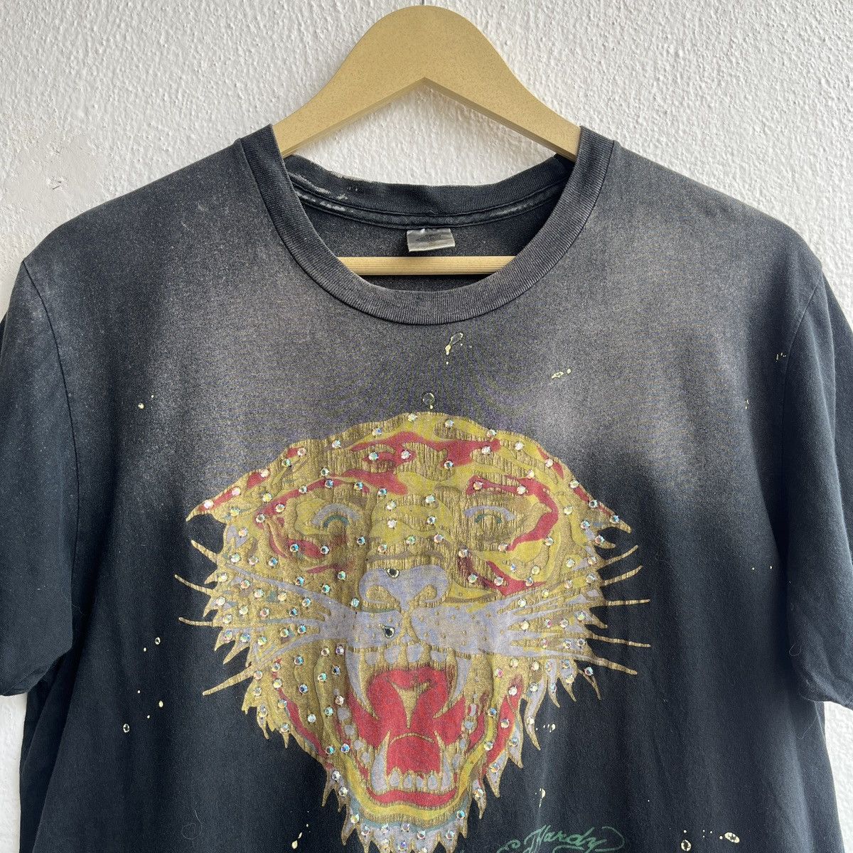 Ed Hardy Faded Distressed Style Don Ed Hardy Tiger Printed TShirt Size US S / EU 44-46 / 1 - 20 Thumbnail