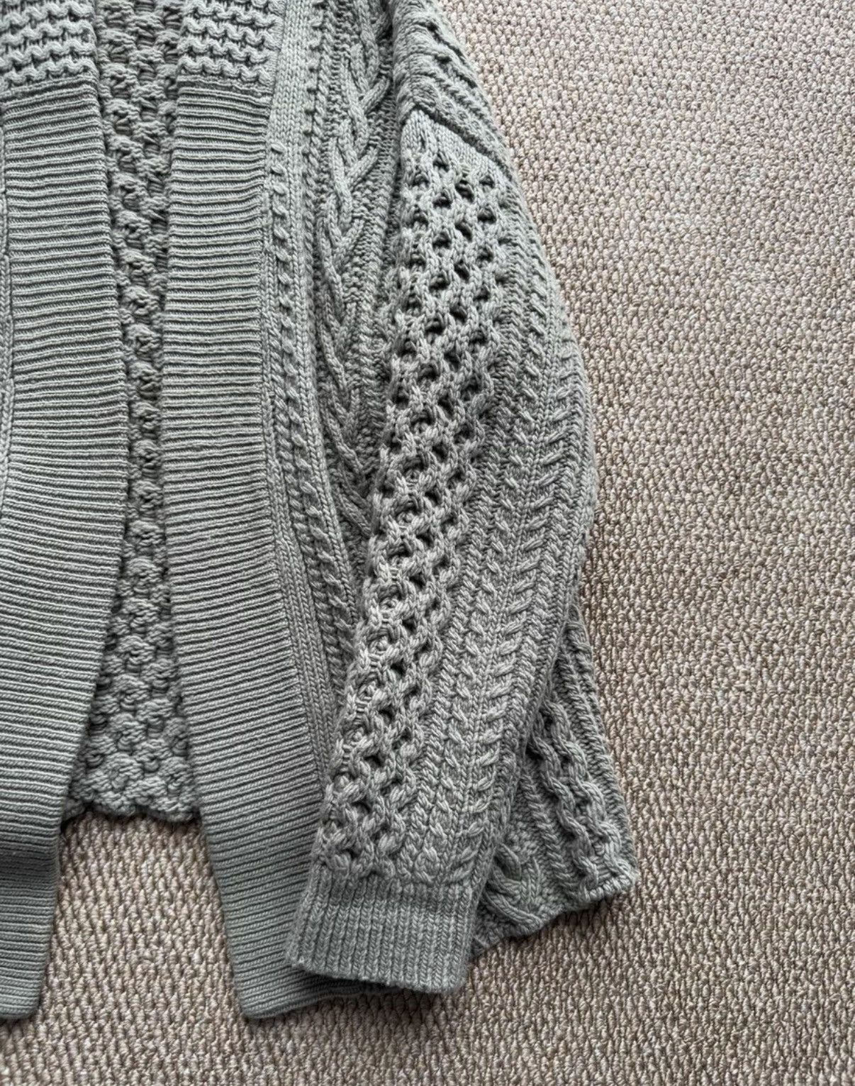 Auralee AURALEE Melange Wool Cable Knit CCardiga K23 Size US L / EU 52-54 / 3 - 2 Thumbnail