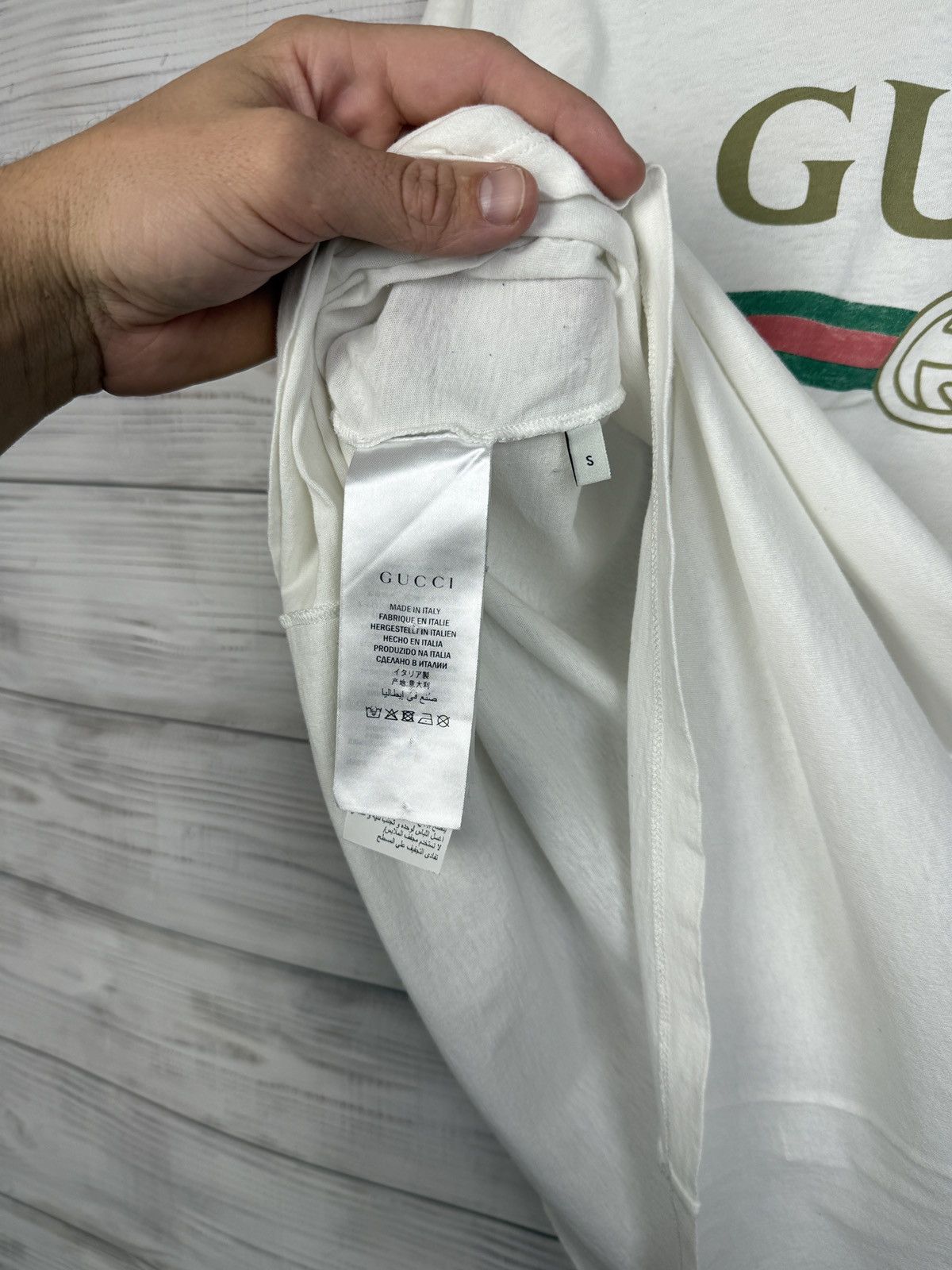 Gucci Gucci Tee Shirt With Big Logo Size US S / EU 44-46 / 1 - 6 Thumbnail