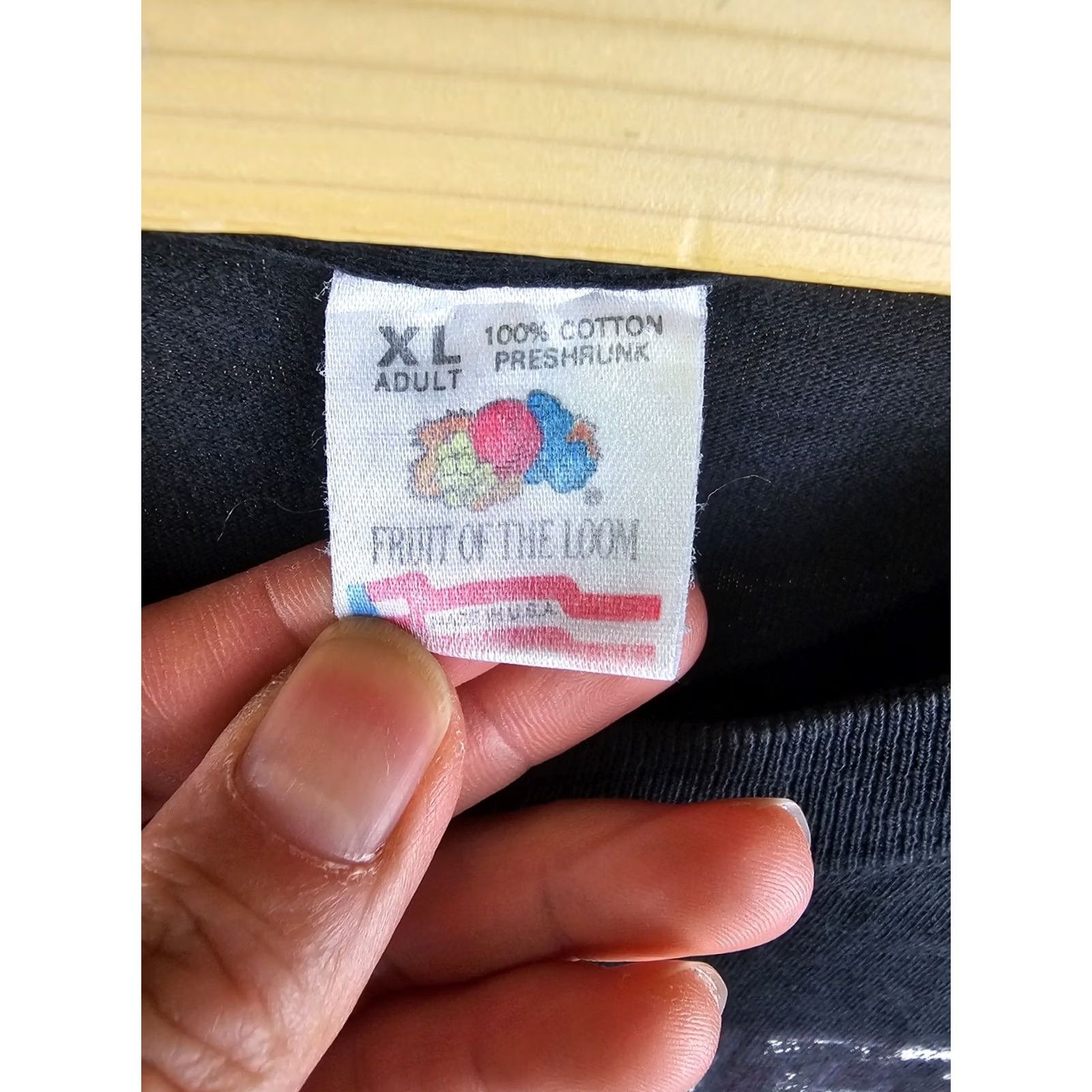 Fruit Of The Loom VINTAGE BAD MEN AND WILD WOMEN SINGLE STITCH COTTON BLACK T-SHIRT SZ XLARGE Size XL / US 12-14 / IT 48-50 - 3 Thumbnail