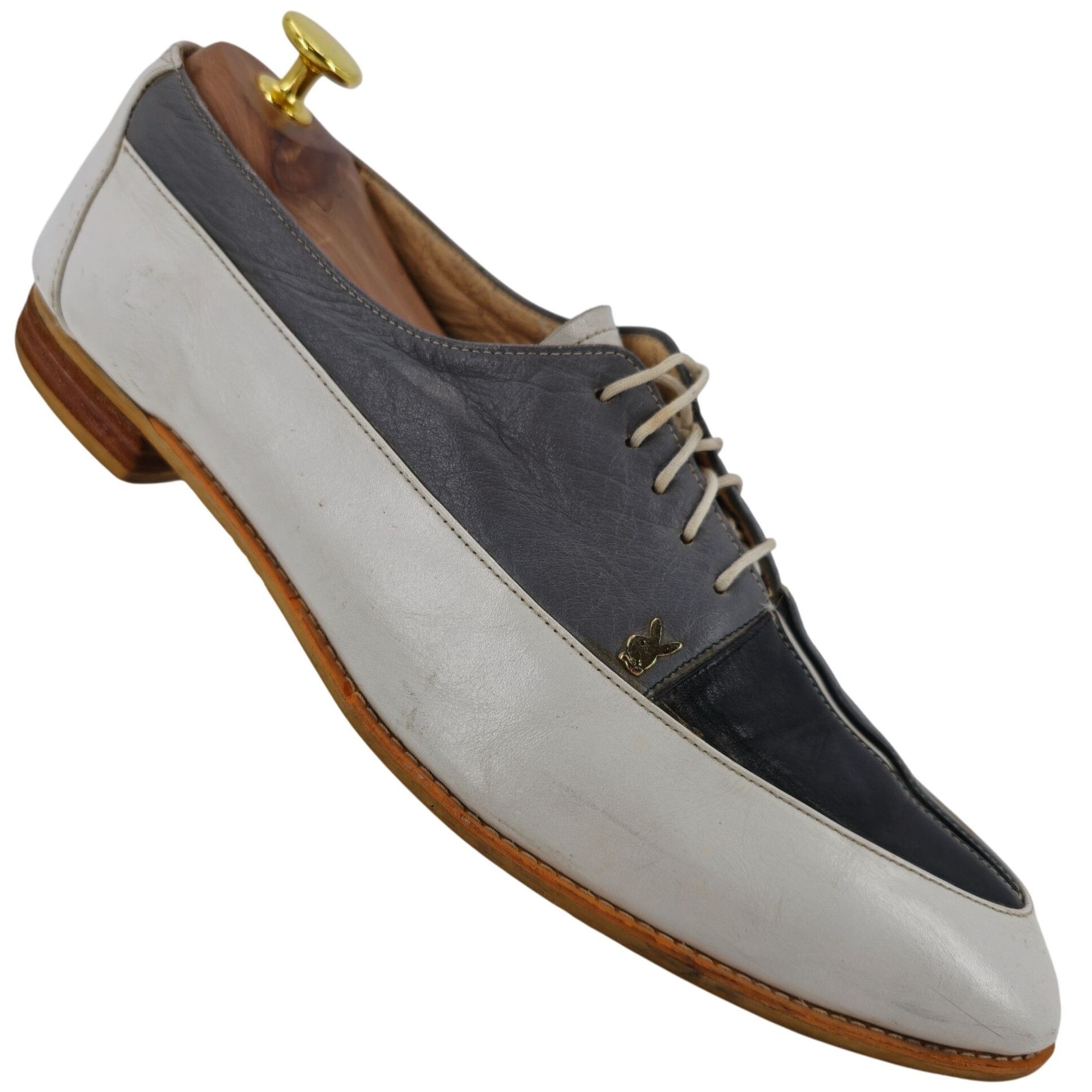 Vintage Florsheim Custom Playboy Bunny Dress Shoes Mens Leat