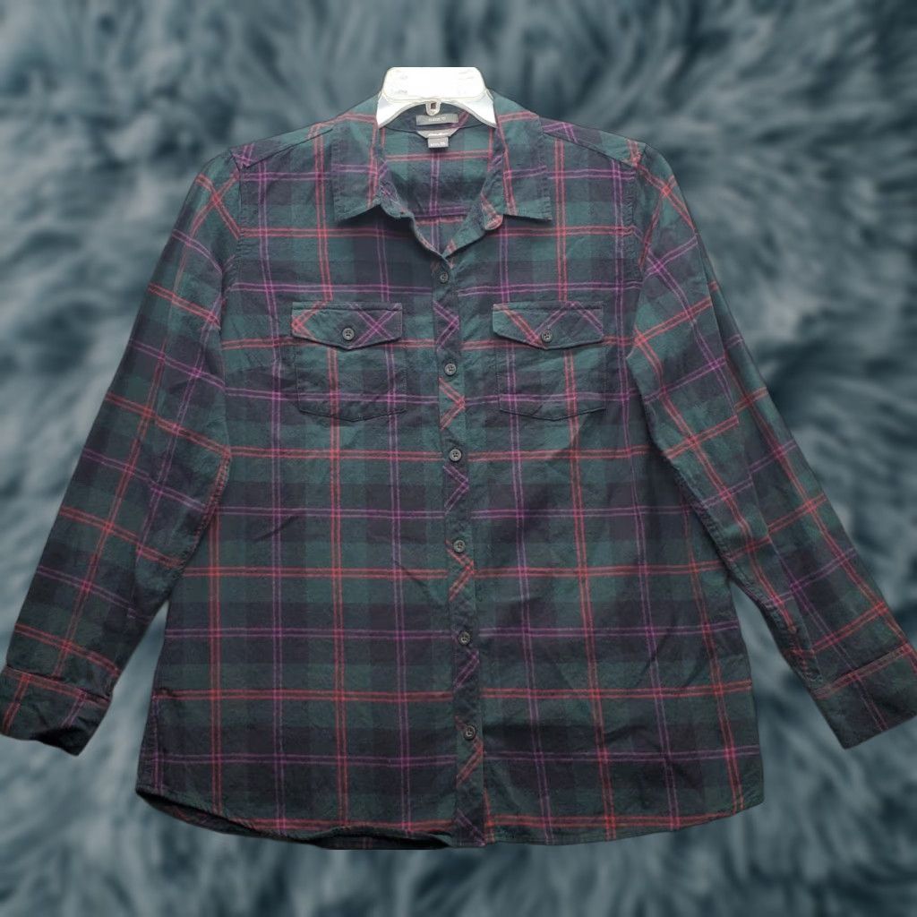 Eddie Bauer Eddie Bauer Button-Up Shirt Womens XL Multi Plaid Outdoor Collared Classic Fit Shirt Womens XL Plaid Outdoor Size XL / US 12-14 / IT 48-50 - 1 Thumbnail