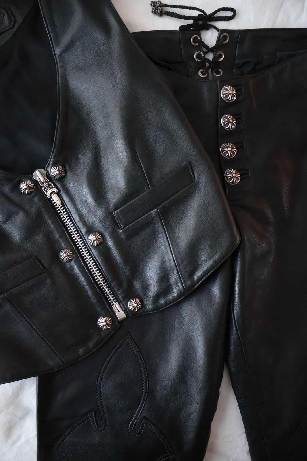 Chrome Hearts Chrome hearts leather pants Size 34" / US 12 / IT 48 - 7 Thumbnail