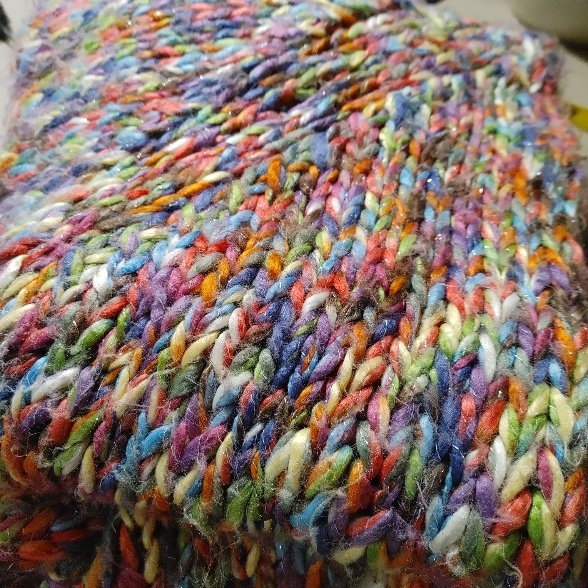 Other Cardigan Sweater XL Multicolor Oversize Cropped Chunky Knit Size XXL / US 16-18 / IT 52-54 - 7 Thumbnail
