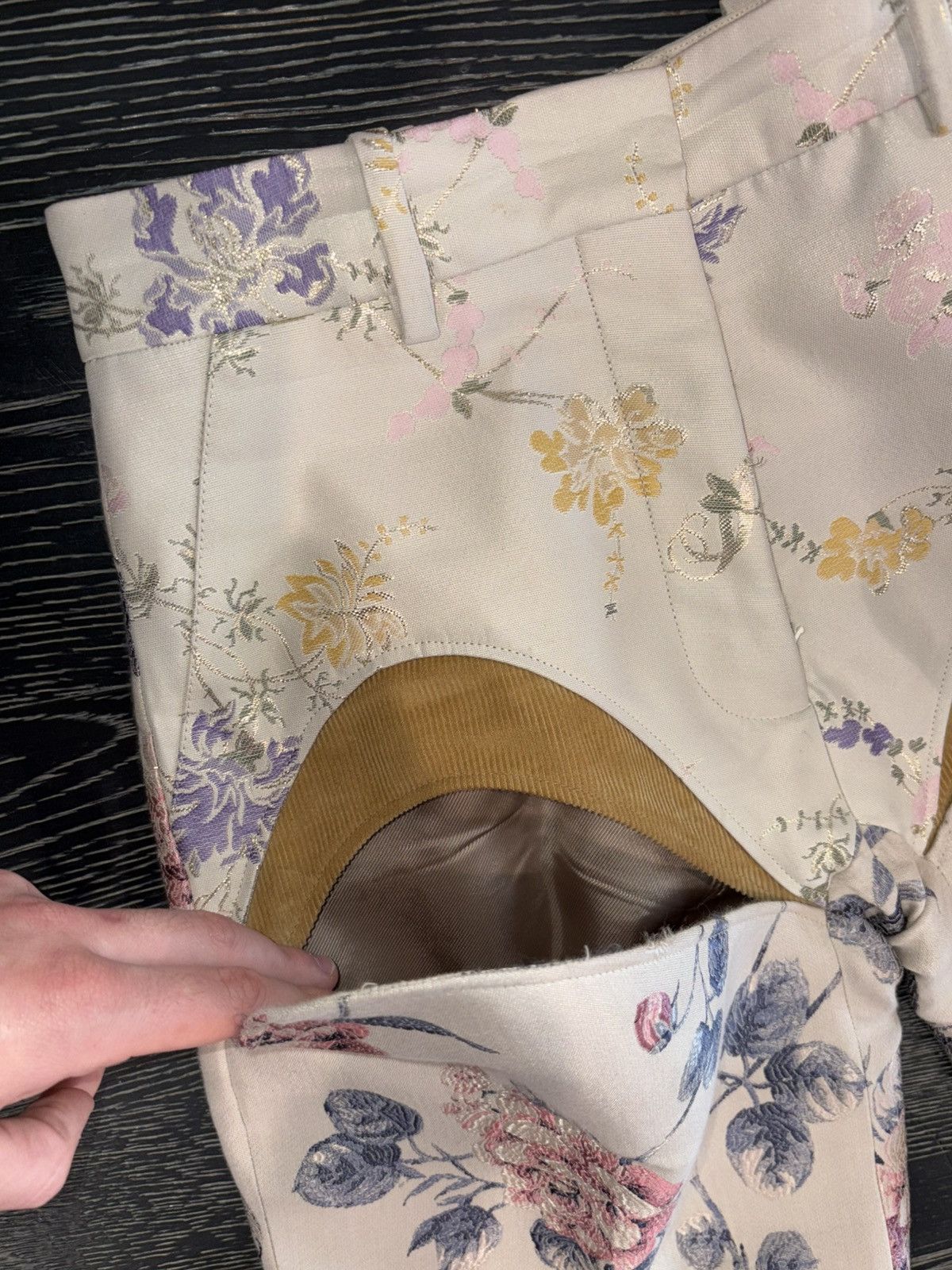 Y/Project Y/Project Floral Print Open Face Pants SIZED: S Size 31" - 3 Thumbnail