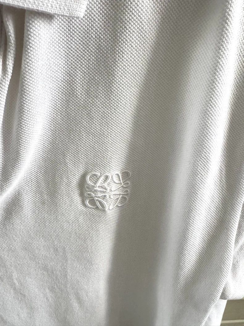 Loewe LOEWE Pure white men's polo shirt T-shirt Size US M / EU 48-50 / 2 - 3 Thumbnail