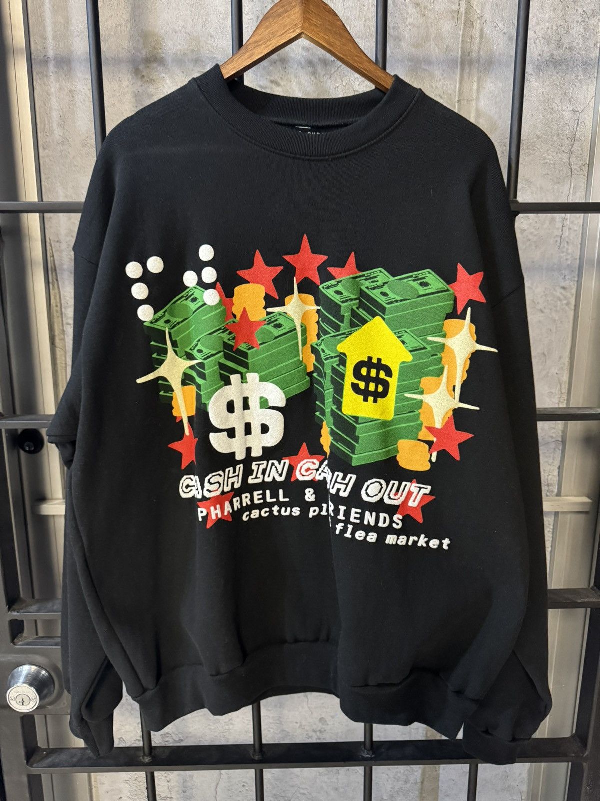 Cactus Plant Flea Market CPFM x Pharrell Cash In Cash Out Crewneck Size US XL / EU 56 / 4 - 1 Thumbnail
