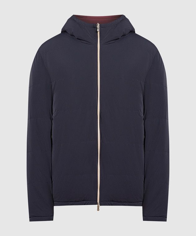 Brunello Cucinelli 0924 Wr Padded Jacket in Navy Size US XL / EU 56 / 4 - 1 Thumbnail