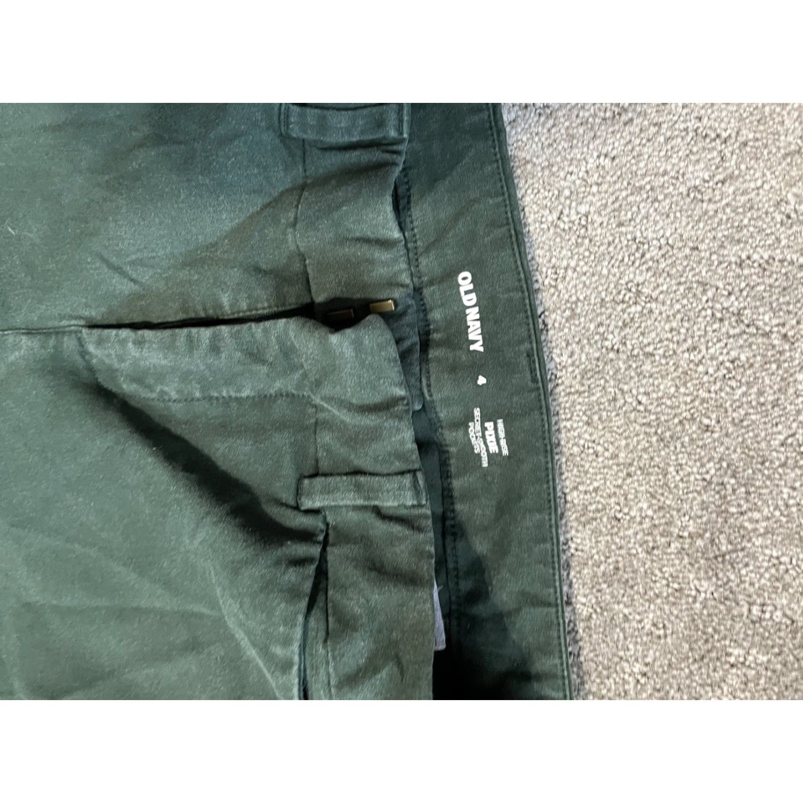 Old Navy Old Navy Pixie Pants Women Size 4 Green High Rise Secret Slim Pocke Size 27" / US 4 / IT 40 - 5 Thumbnail