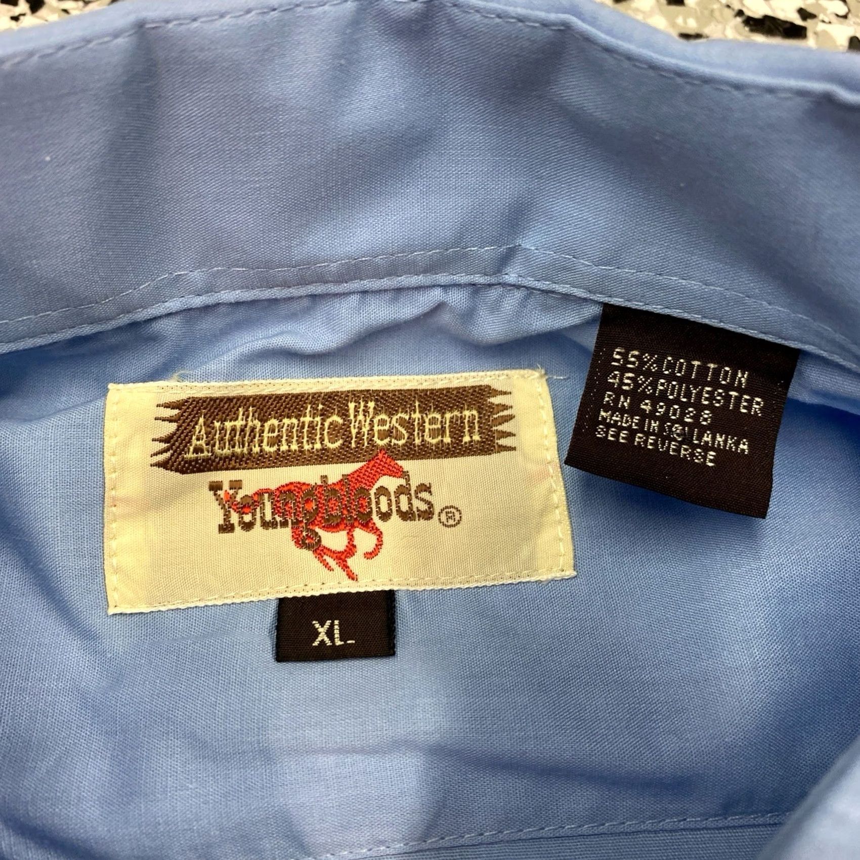 Vintage Vintage Authentic Western Youngbloods Shirt XL Blue Button Up Pearl Snap Size US XL / EU 56 / 4 - 3 Thumbnail