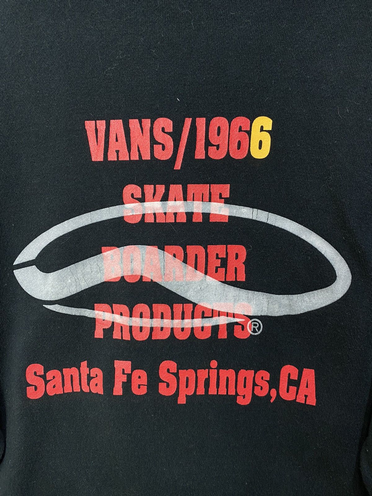 Vintage Vans Hoodie Big Spellout Sun Faded Pullover Size M