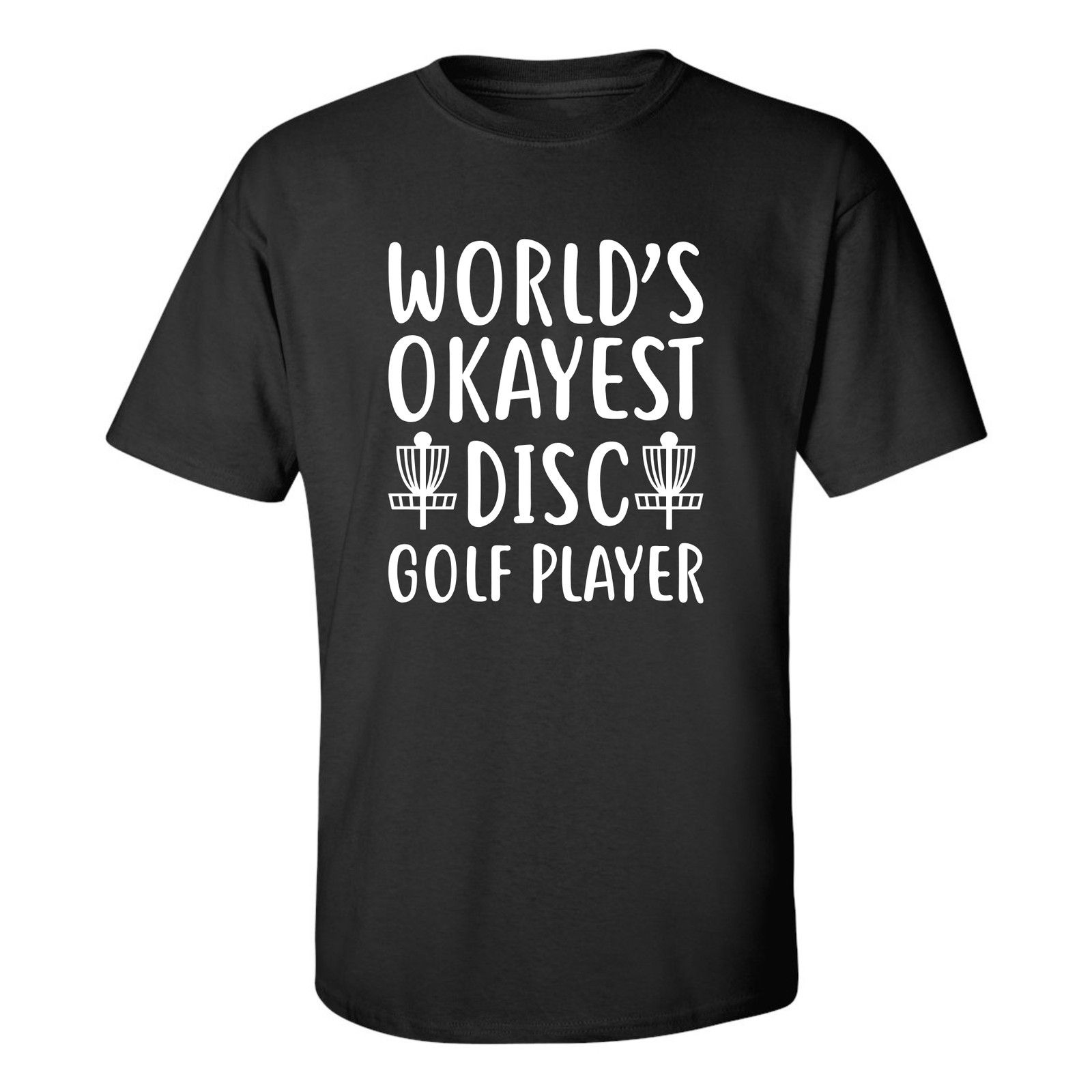 Gildan Disc Golf T Shirt Worlds OKAYEST DISCGOLFER Funny Shirt Size US XL / EU 56 / 4 - 4 Thumbnail