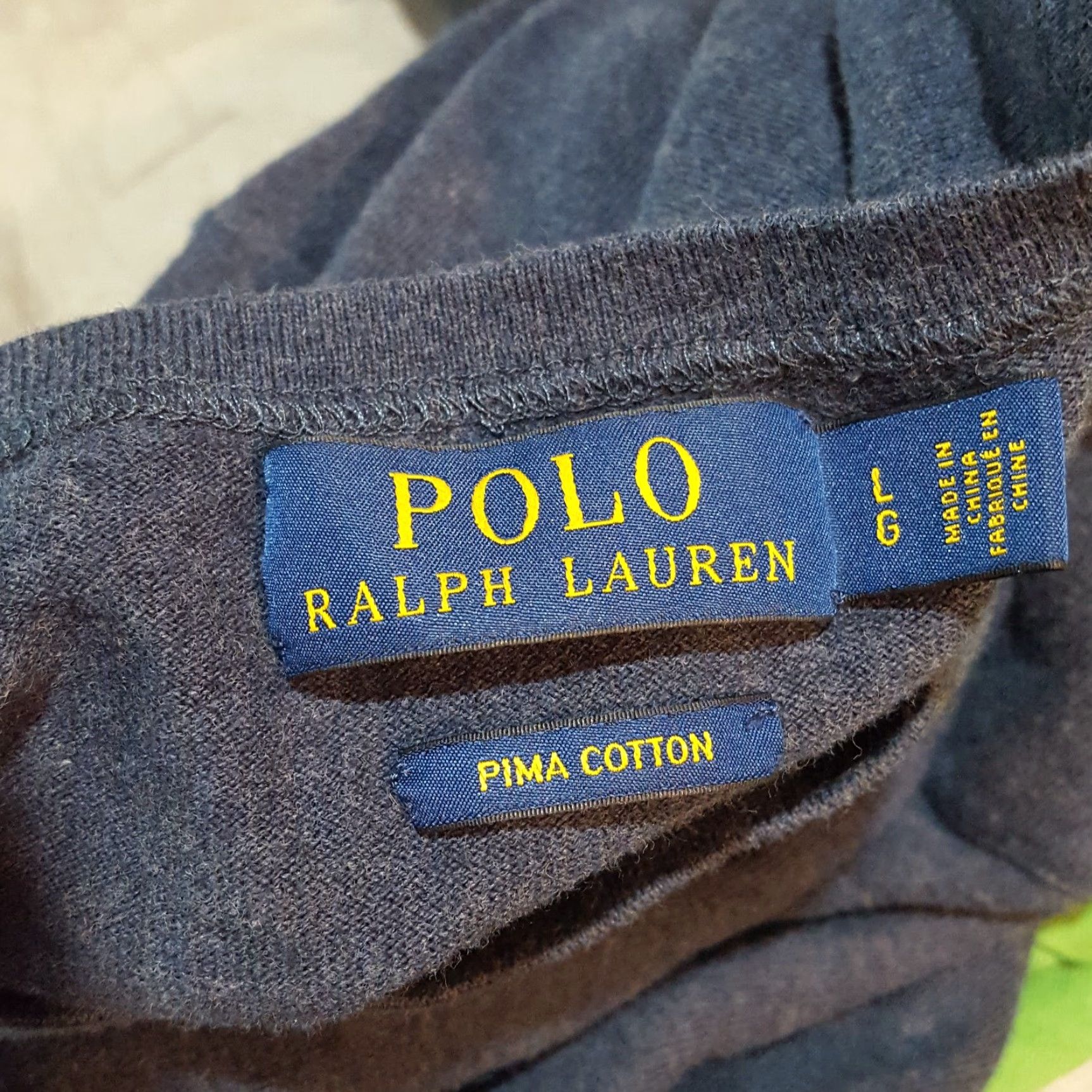 Ralph Lauren VINTAGE Polo Ralph Lauren Long Sleeve Shirt Adult Large Blue Pony Logo Pocket Crewneck 90s 00s Preppy USA Mens Size US L / EU 52-54 / 3 - 5 Thumbnail