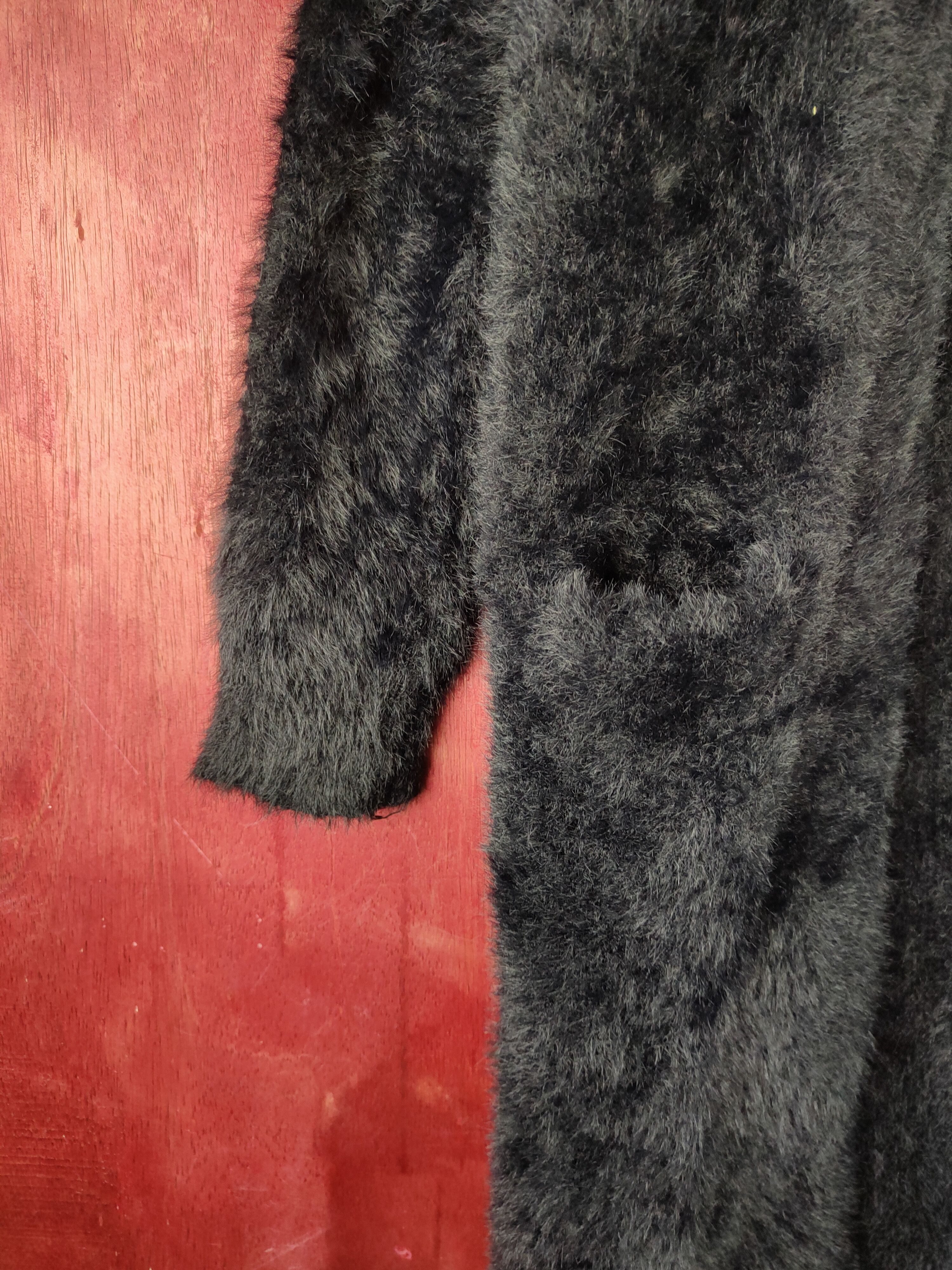 Homespun Knitwear Libby&Rose Black Fur Mohair Knitwear Cardigan #S1980 Size M / US 6-8 / IT 42-44 - 4 Thumbnail