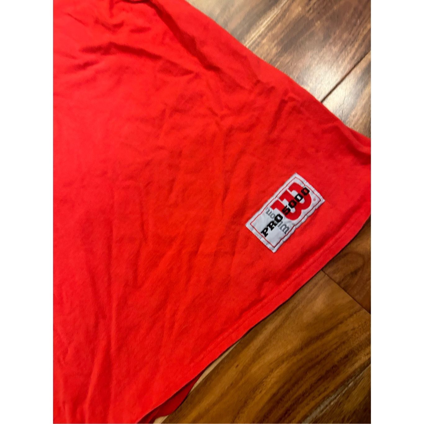 Vintage Vintage 1990s Wilson Athletics Red Tshirt NFL Size US L / EU 52-54 / 3 - 3 Thumbnail