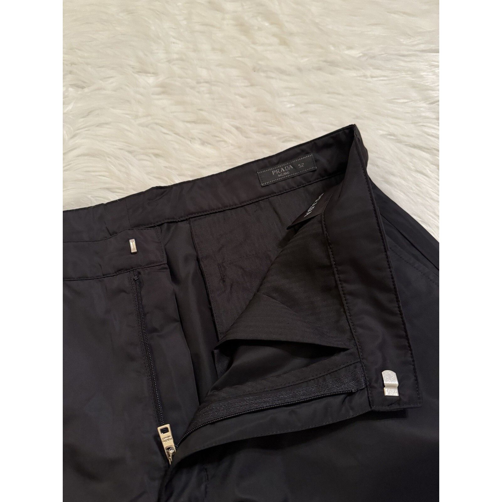 Prada Prada Nylon Gabardine Pants Triangle Logo Strap Cuff Black 5 Size US 36 / EU 52 - 2 Thumbnail