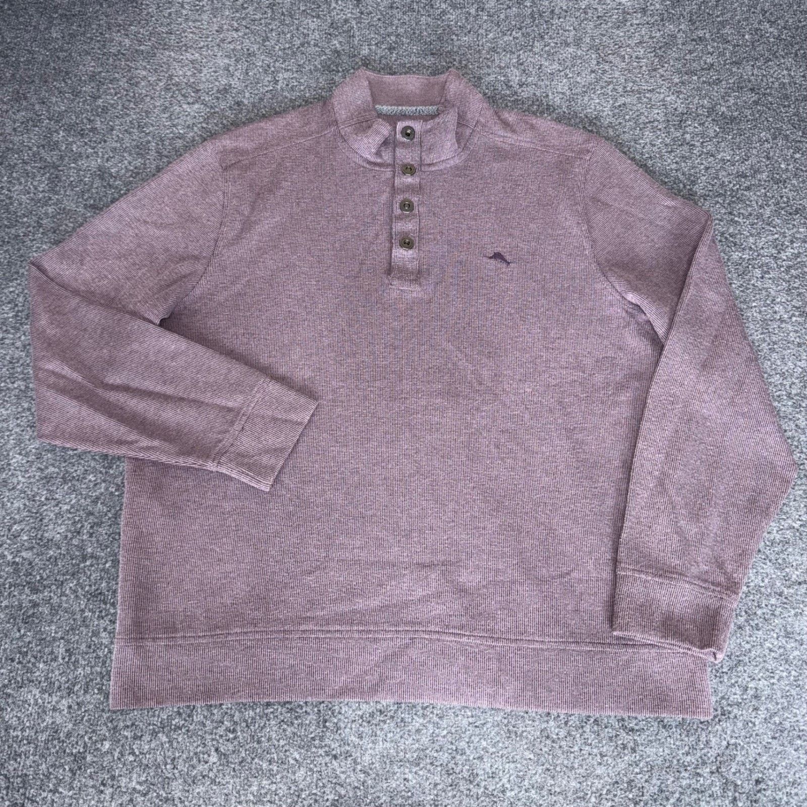 Tommy Bahama Tommy Bahama Mens XL 1/4 Snap Pullover Sweater Mauve Size US XL / EU 56 / 4 - 1 Thumbnail