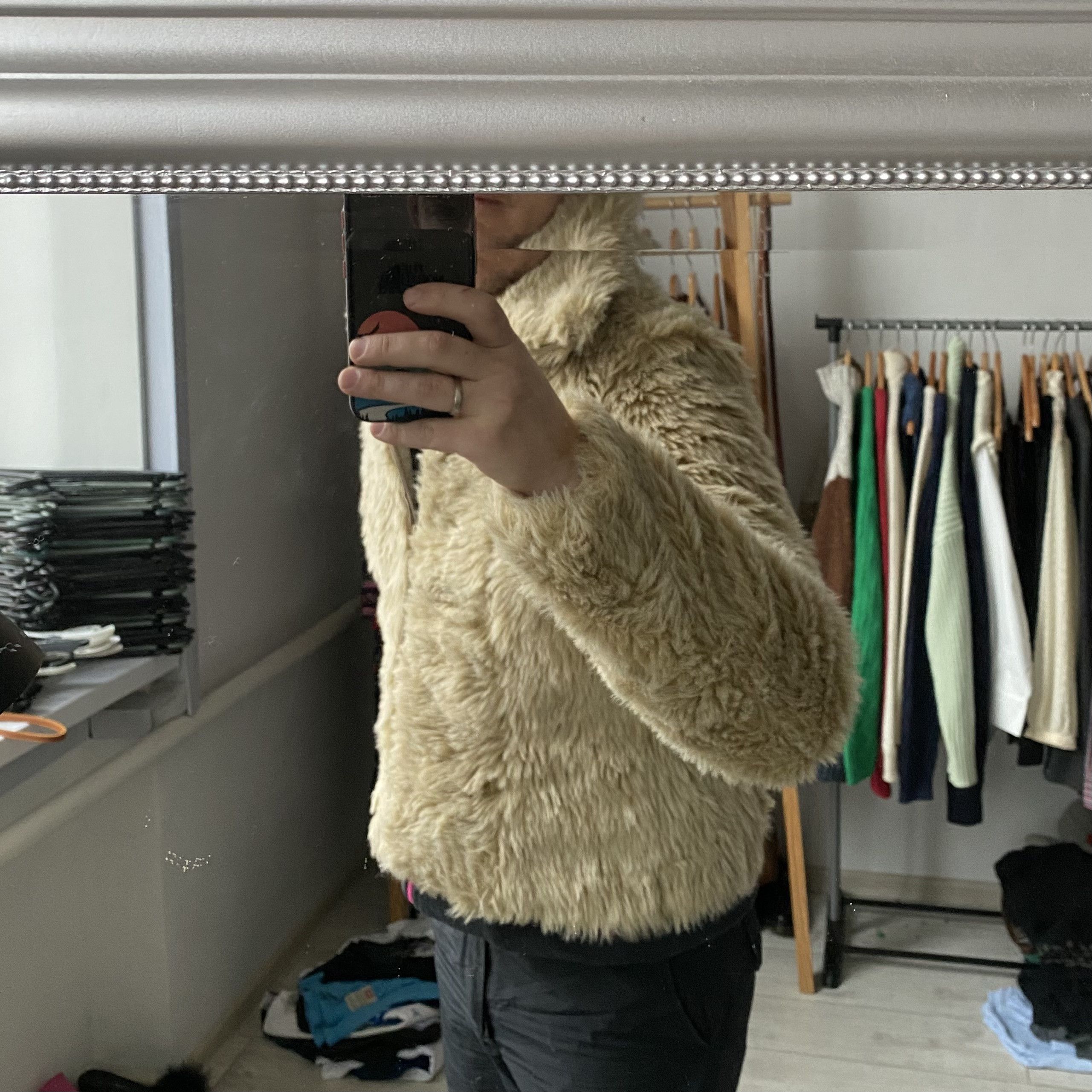 If Six Was Nine Vintage 90s Cropp Faux Fur jacket Y2K japanese style UNISEX Size US M / EU 48-50 / 2 - 10 Thumbnail