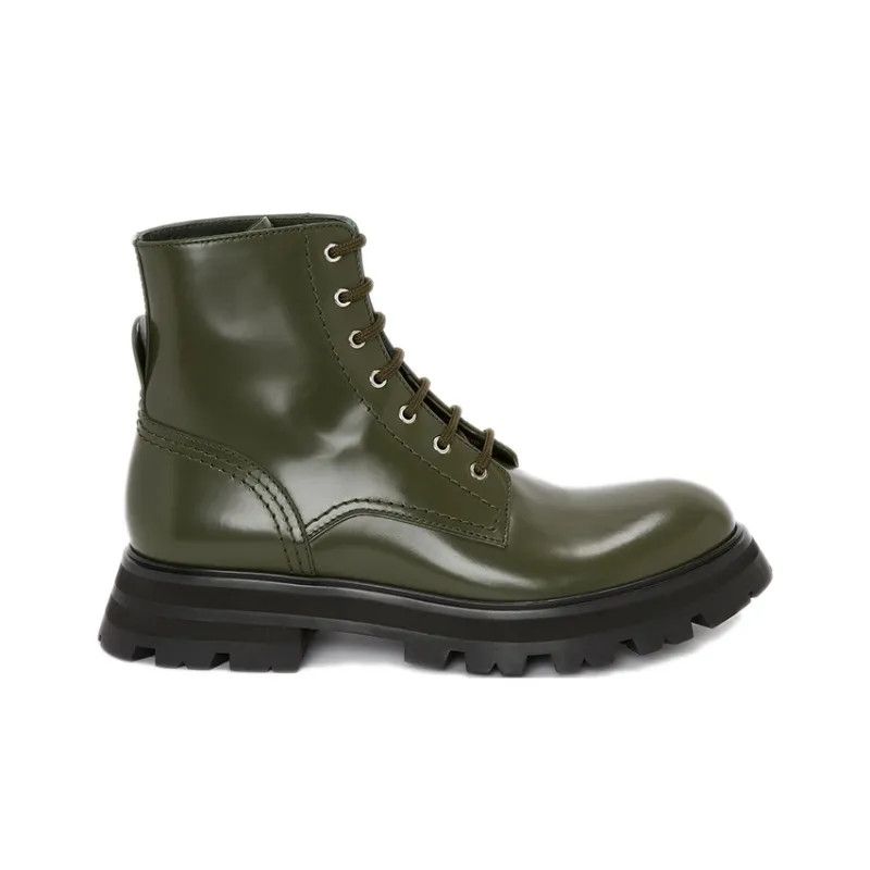 Alexander McQueen o1y0225 Ankle Boots in Military Green Size US 6 / IT 36 - 1 Thumbnail