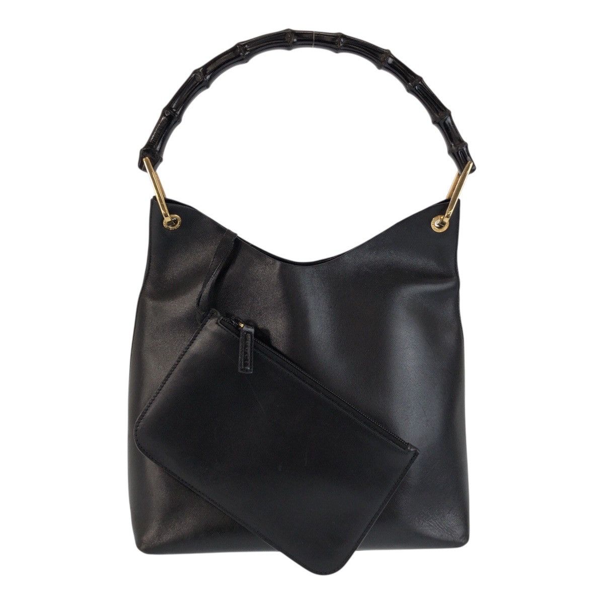 Gucci Gucci GUCCI Bamboo Leather 2way Shoulder Bag Handbag Leather Shoulder Bag 001 2058 1880 0 DUTY FREE for USA Size ONE SIZE - 1 Thumbnail