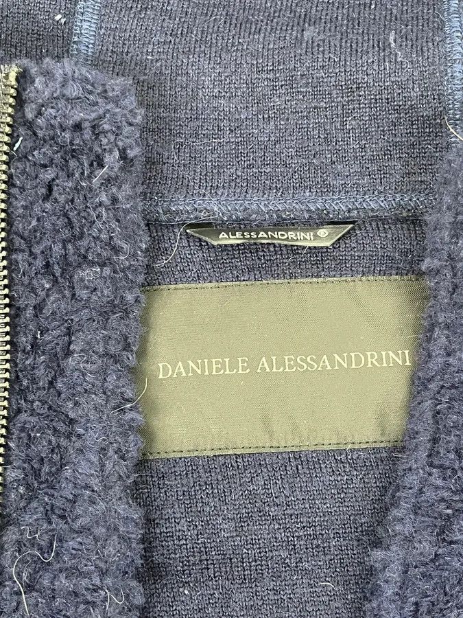 Daniele Alessandrini 2000s Daniele Alessandrini Sherpa Double Zip Navy Jacket Size US L / EU 52-54 / 3 - 11 Thumbnail