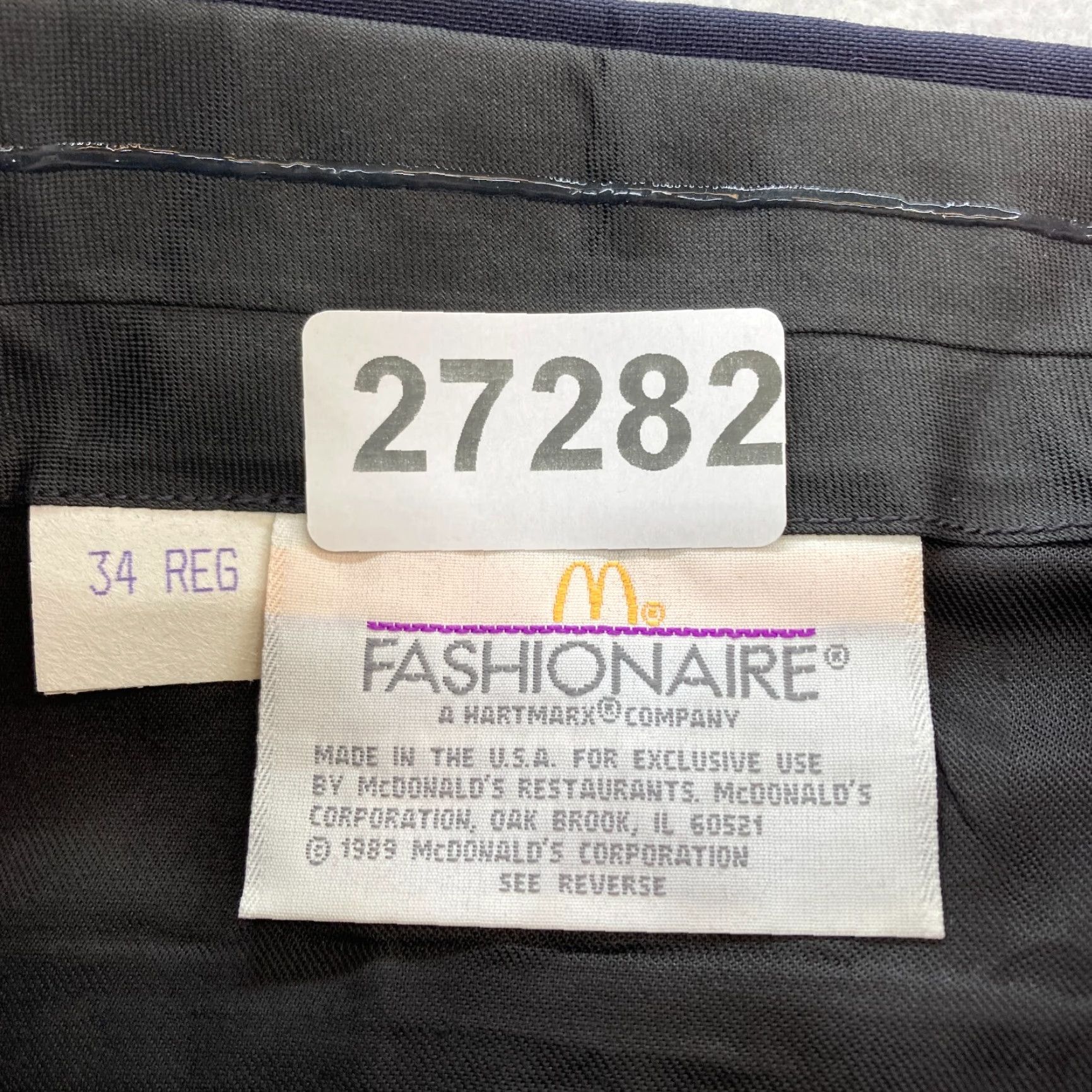 Vintage Vintage Fashionaire McDonalds Work Pants Mens 34 Reg Navy Blue Wool Blend 1989 Size US 34 / EU 50 - 4 Thumbnail