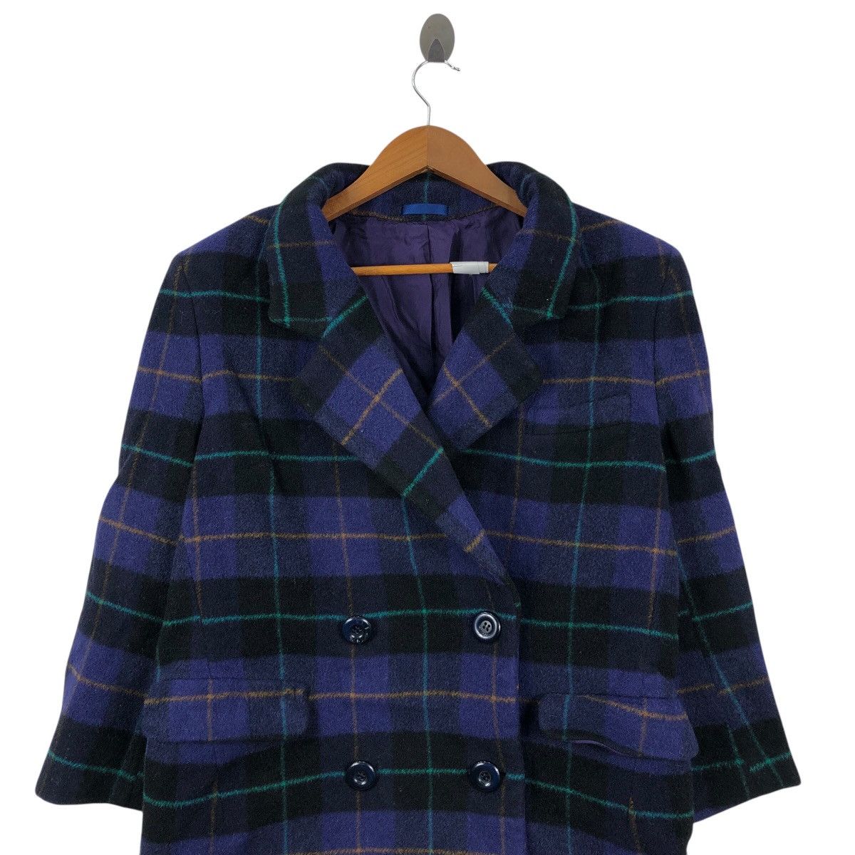 Burberry Vintage BURBERRYS LONDON ENGLAND Checkered Breasted Blazer Size 44L - 2 Thumbnail