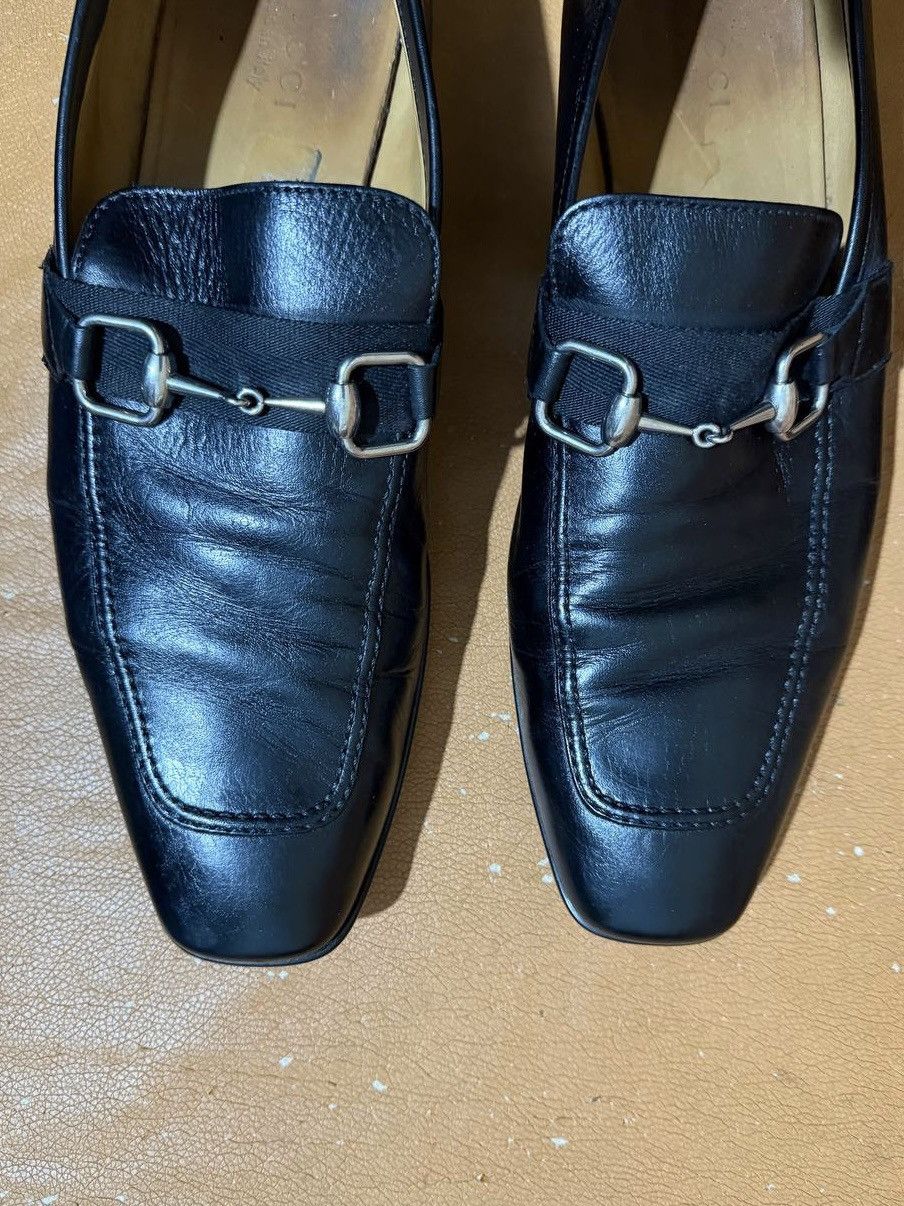 Gucci GUCCI Loafers Leather Slip Ons Shoes HORSEBIT Web Stripe Men Size US 11 / EU 44 - 19 Thumbnail